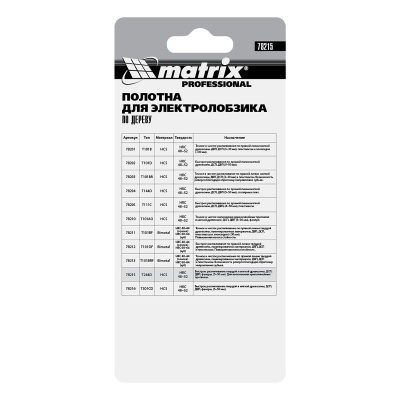 Полотна для электролобзика по дереву, 3 шт, T244D, 75 x 4 мм, HCS Matrix Professional купить в Москве с доставкой по всей России | ProtosMarket.ru