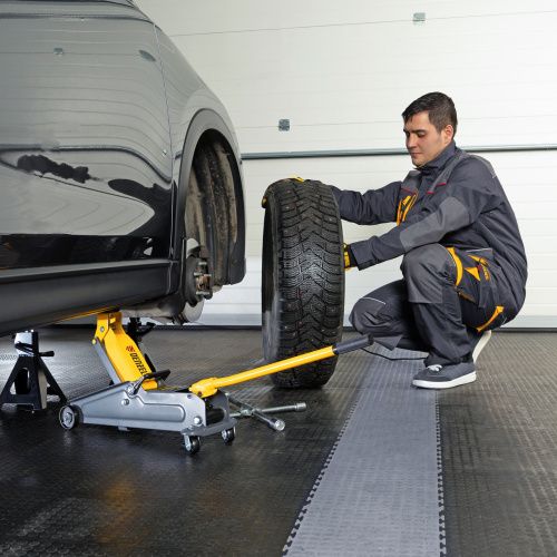 Домкрат гидравлический подкатной, 2 т, 135-385 мм Denzel купить в Москве с доставкой по всей России | ProtosMarket.ru