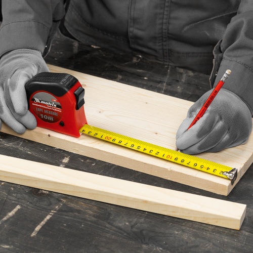 Рулетка Double fixation,10 м х 25 мм,обрезиненный корпус,двойная плавная фиксация Matrix купить в Москве с доставкой по всей России | ProtosMarket.ru