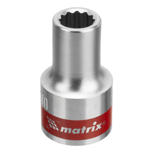 Головка торцевая, 9 мм, двенадцатигранная, CrV, под квадрат 1/2, хромированная Matrix купить в Москве с доставкой по всей России | ProtosMarket.ru