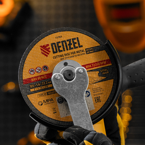 Круг отрезной по металлу, 125 х 1.6 х 22.2 мм Denzel купить в Москве с доставкой по всей России | ProtosMarket.ru