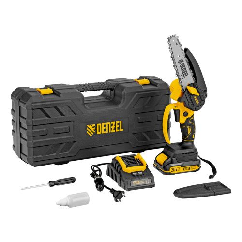 Цепная мини-пила аккумуляторная бесщет., CCS-150, шина 150 мм, Li-Ion, 20 В Denzel купить в Москве с доставкой по всей России | ProtosMarket.ru