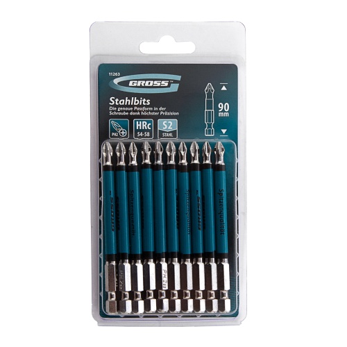 Бита PH2 х 90, сталь S2, 10 шт. Gross купить в Москве с доставкой по всей России | ProtosMarket.ru