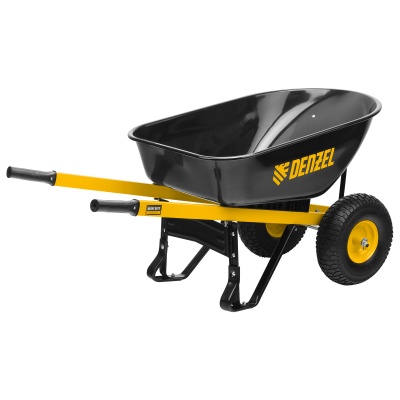 Тачка строительная, усиленная, объем 140 л, 250 кг, двухколесная, колесо 15х6.00-6// Denzel купить в Москве с доставкой по всей России | ProtosMarket.ru