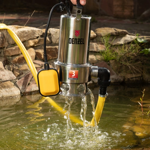 Дренажный насос DP1100X, 1100 Вт, подъем 11 м, 15500 л/ч Denzel по ценам производителя в Москве с доставкой по всей России