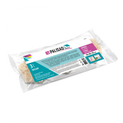 Губки для посуды TEFLON, 90 x 80 x 30 мм, 3 шт., Home Palisad купить в Москве с доставкой по всей России | ProtosMarket.ru