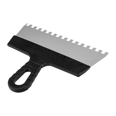 Шпатель из нержавеющей стали, 250 мм, зуб 8 х 8 мм, пластмассовая ручка Sparta купить в Москве с доставкой по всей России | ProtosMarket.ru