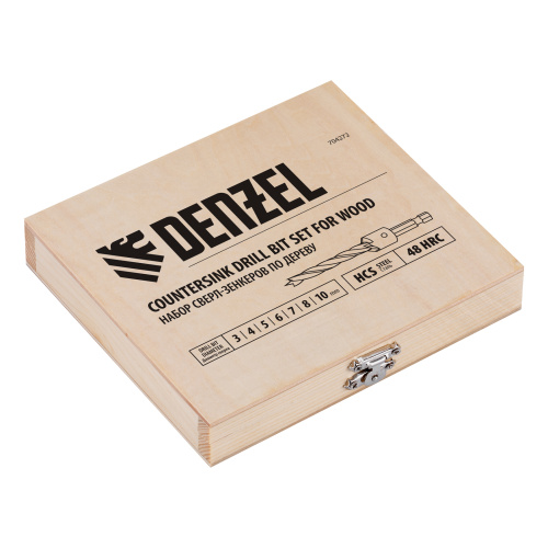Набор сверл зенкеров по дереву, 3-10 мм, 7 шт Denzel купить в Москве с доставкой по всей России | ProtosMarket.ru