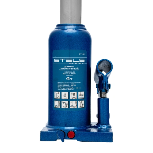 Домкрат гидравлический бутылочный телескопический, 4 т, h подъема 190-480 мм Stels по ценам производителя в Москве с доставкой по всей России