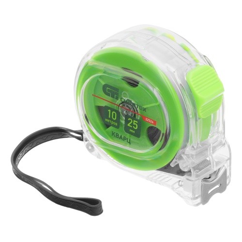 Рулетка Кварц,прозрачный корпус,амортизатор,10 м х 25 мм Сибртех купить в Москве с доставкой по всей России | ProtosMarket.ru