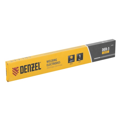 Электроды DER-3, диам. 2,5 мм, 1 кг., рутиловое покрытие Denzel купить в Москве с доставкой по всей России | ProtosMarket.ru