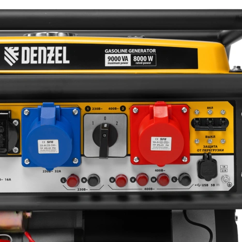 Генератор бензиновый PS 90 ED-3, 9.0 кВт, переключение режима 230 В/400 В, 25 л, электростартер Denzel купить в Москве с доставкой по всей России | ProtosMarket.ru