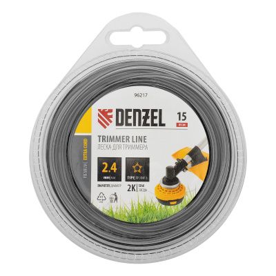 Леска для триммера двухкомпонентная звезда, 2,4мм х 15м, блистер EXTRA CORD, Denzel купить в Москве с доставкой по всей России | ProtosMarket.ru