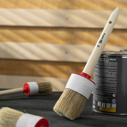 Кисть круглая №16 (55 мм) натуральная щетина, деревянная ручка MTX купить в Москве с доставкой по всей России | ProtosMarket.ru