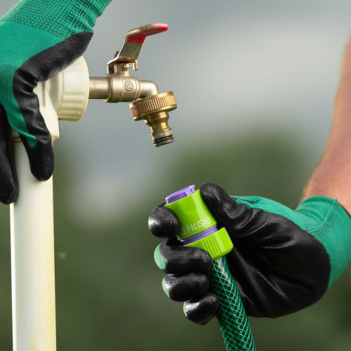 Соединитель пластмассовый, быстросъемный для шланга 3/4, аквастоп Palisad купить в Москве с доставкой по всей России | ProtosMarket.ru