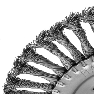 Щетка для УШМ 200 мм, посадка 22.2 мм, плоская, крученая проволока 0.5 мм Matrix купить в Москве с доставкой по всей России | ProtosMarket.ru