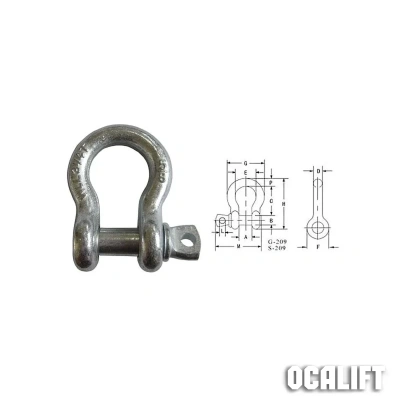 Скоба такелажная омегообразная G209 3.25т сталь