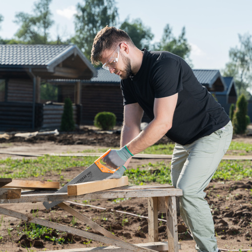 Ножовка по дереву, 400 мм, шаг зубьев 5 мм, пластиковая рукоятка купить в Москве с доставкой по всей России | ProtosMarket.ru