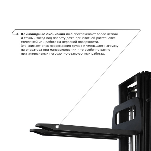 Самоходный электроштабелер PROLIFT M2 SDK 1656 li-ion со свободным подъемом по ценам производителя в Москве с доставкой по всей России