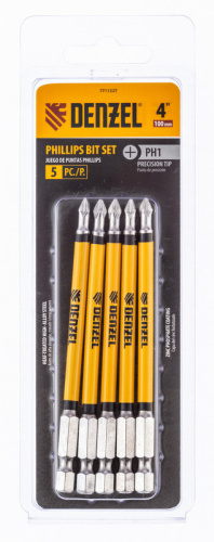 Бита PH1x100 мм, 5 шт. Denzel купить в Москве с доставкой по всей России | ProtosMarket.ru