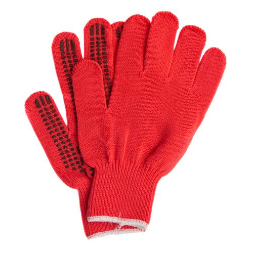 Перчатки трикотажные, акрил, ПВХ гель, "Протектор", коралл, оверлок Сибртех купить в Москве с доставкой по всей России | ProtosMarket.ru