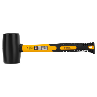 Киянка резиновая, 24 oz, черная резина, фибергласовая рукоятка Denzel купить в Москве с доставкой по всей России | ProtosMarket.ru