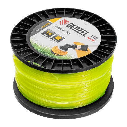 Леска для триммера квадрат 1,6мм х 370м, на DIN катушке FLEX CORD Denzel купить в Москве с доставкой по всей России | ProtosMarket.ru