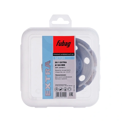 Алмазный шлифовальный круг FUBAG DS 1 D 100 мм/ 22.2 мм купить в Москве с доставкой по всей России | ProtosMarket.ru