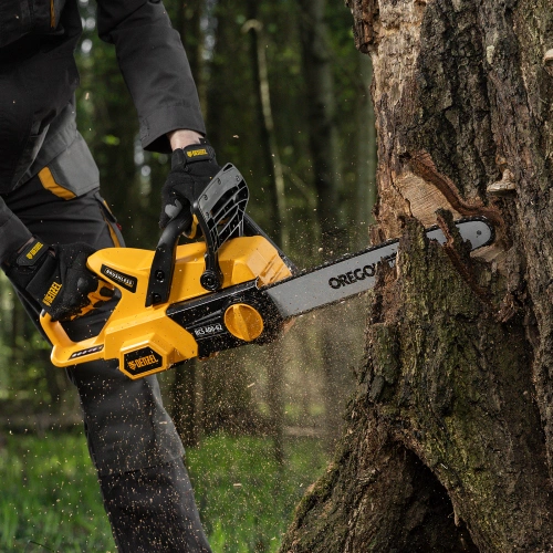 Пила цепная  аккумуляторная  бесщет., RCS 400-62, 400 мм, Li-ion, 62В Denzel купить в Москве с доставкой по всей России | ProtosMarket.ru