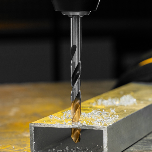 Сверло спиральное по металлу 8,5 x 117мм, Р6М5, Golden Tip, многогранная заточка Denzel купить в Москве с доставкой по всей России | ProtosMarket.ru