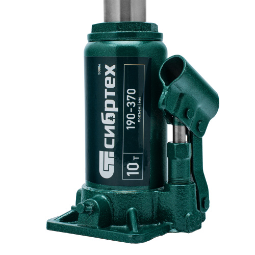 Домкрат гидравлический бутылочный, 10 т, 190-370 мм Сибртех купить в Москве с доставкой по всей России | ProtosMarket.ru