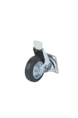 Колесо поворотное усиленное резина SRCB 42 100 мм с тормозом