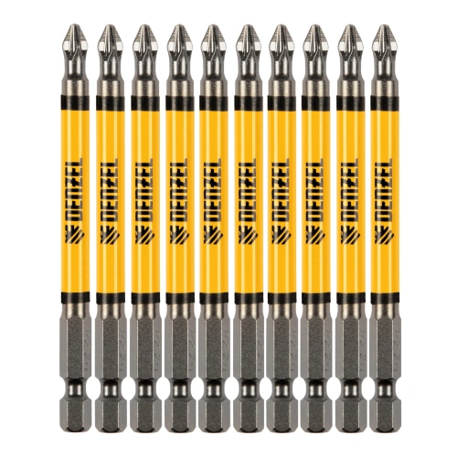 Бита PZ2х90, сталь S2, цилиндр., 10 шт. Е 6,3 Denzel купить в Москве с доставкой по всей России | ProtosMarket.ru