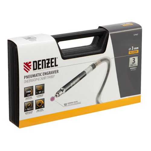 Пневматический гравер PE54000, 54000 об/мин, 3 мм, 57 л/мин Denzel купить в Москве с доставкой по всей России | ProtosMarket.ru