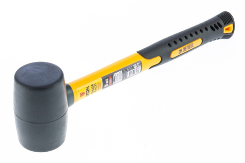 Киянка резиновая, 8 oz, черная резина, фибергласовая рукоятка Denzel купить в Москве с доставкой по всей России | ProtosMarket.ru