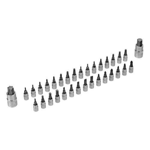 Набор инструментов, 1/2", 1/4", CrV, S2, пластиковый кейс, 194 предмета Denzel купить в Москве с доставкой по всей России | ProtosMarket.ru