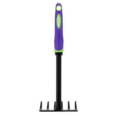 Грабли 6-зубые, 110х300 мм, стальные, обрезиненная эргономичная рукоятка, LSR1 Palisad купить в Москве с доставкой по всей России | ProtosMarket.ru