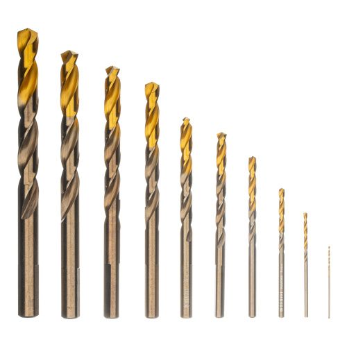 Набор сверл по металлу, 1-10 мм, Р6М5К8-TiN, Golden Tip, 10 шт Denzel купить в Москве с доставкой по всей России | ProtosMarket.ru