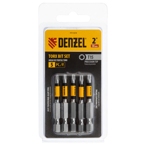 Бита T15x50, 5 шт. Denzel купить в Москве с доставкой по всей России | ProtosMarket.ru