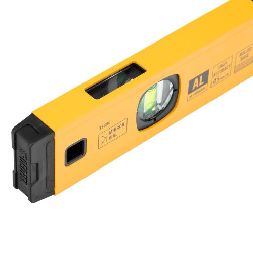 Уровень алюминиевый, магнит., фрезерованный, 3 глазка (1 зеркал.) 0,5 мм/м, 400 мм Denzel купить в Москве с доставкой по всей России | ProtosMarket.ru