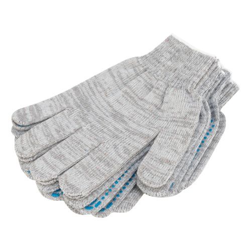 Перчатки трикотажные, с ПВХ точкой, 5 пар в упаковке, 10 класс купить в Москве с доставкой по всей России | ProtosMarket.ru