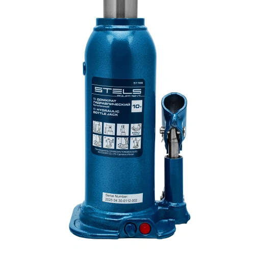Домкрат гидравлический бутылочный, 10 т, h подъема 222-447 мм Stels по ценам производителя в Москве с доставкой по всей России