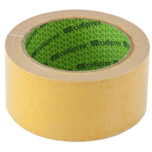 Лента клейкая двусторонняя, 50 мм х 5 м, на тканевой основе Сибртех купить в Москве с доставкой по всей России | ProtosMarket.ru