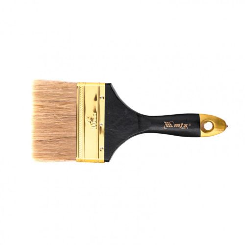 Кисть плоская "Профи" 4", натуральная щетина, деревянная ручка MTX купить в Москве с доставкой по всей России | ProtosMarket.ru
