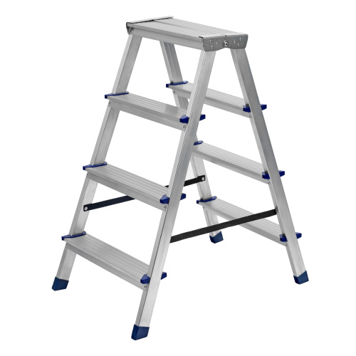 Стремянка двусторонняя 4 ступени, алюминиевая, Сибртех купить в Москве с доставкой по всей России | ProtosMarket.ru