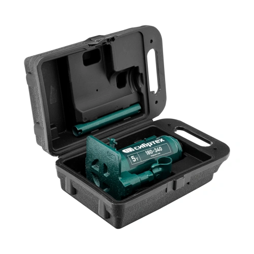 Домкрат гидравлический бутылочный, 5 т, 180-340 мм, в пласт. кейсе Сибртех купить в Москве с доставкой по всей России | ProtosMarket.ru