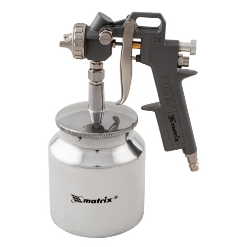 Набор пневмоинструмента, 5 предметов, быстросъемное соединение, краскораспылитель с нижним бачком// Matrix купить в Москве с доставкой по всей России | ProtosMarket.ru
