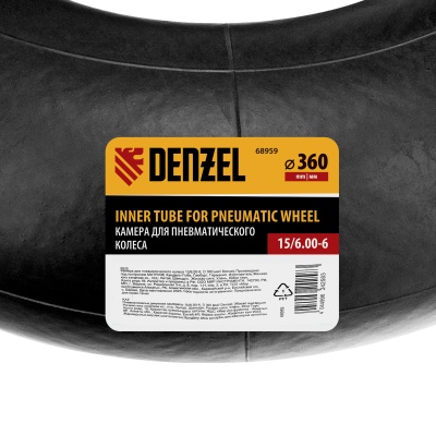Камера для пневматического колеса 15/6.00-6, D 360 мм Denzel купить в Москве с доставкой по всей России | ProtosMarket.ru