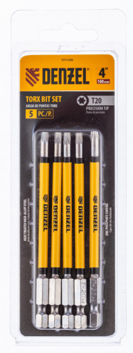 Бита T20x100 мм, 5 шт. Denzel купить в Москве с доставкой по всей России | ProtosMarket.ru