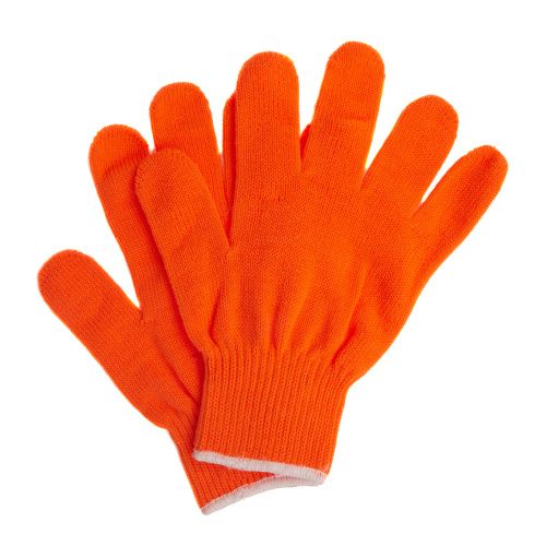 Перчатки трикотажные, акрил, оранжевый, оверлок Сибртех купить в Москве с доставкой по всей России | ProtosMarket.ru
